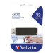 VERBATIM Flash Disk 32GB Store 'n' Go Slider, černý Černá