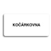 Accept Piktogram "KOČÁRKOVNA" (160 × 80 mm) (bílá tabulka - černý tisk bez rámečku)