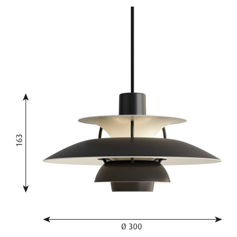 Louis Poulsen Louis Poulsen PH 5 Mini závěs monochrom černá