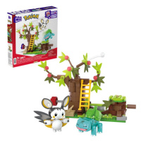 Mattel mega construx hth69 pokémon™ emolga a bulbasaur's v čarovném lese