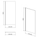 CERSANIT Boční stěna CREA 90x200 pro kyvné dveře, čiré sklo S159-010