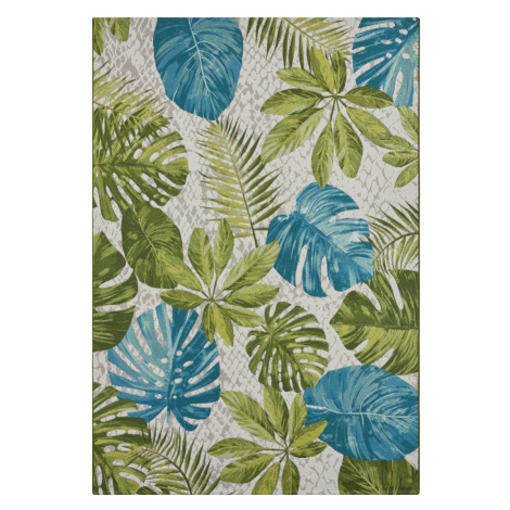 Kusový koberec Flair 105617 Tropical Leaves Turqouise Green – na ven i na doma 240x340 cm Hanse Home