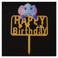 Zápich na dort šťastné narozeniny slon - Tasty Me