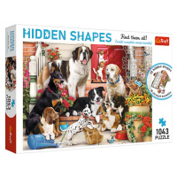 Trefl Puzzle 1000 Hidden Shapes - Psi na verandě