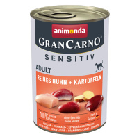 Animonda GranCarno Adult Sensitive 24 × 400 g - čisté kuřecí & brambory