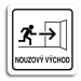 Accept Piktogram "nouzový východ IV" (80 × 80 mm) (bílá tabulka - černý tisk)