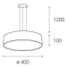 LED2 3271251DT MONO 40 P-Z, W DIM 30W 2CCT 3000K/4000K závěsné bílé