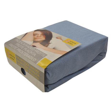 Napínací froté prostěradlo 160x200 BAR.13 světle modré BAUMAX