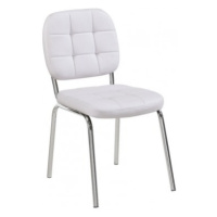 Jídelní židle Emilia, bílá ekokůže