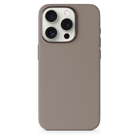 Epico Mag+ Leather Case iPhone 15 Pro - písková Písková