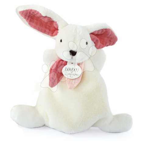 Plyšový zajíček Bunny Happy Boho Doudou et Compagnie bílý 17 cm v dárkovém balení od 0 měsíců