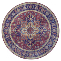 Nouristan - Hanse Home koberce Kusový koberec Asmar 104000 Plum/Red kruh Rozměry koberců: 160x16