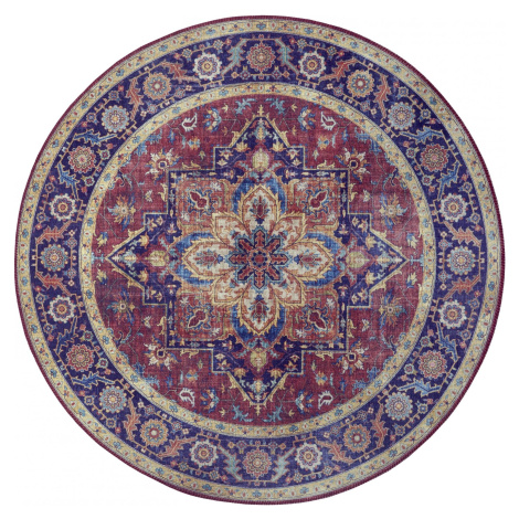 Nouristan - Hanse Home koberce Kusový koberec Asmar 104000 Plum/Red kruh Rozměry koberců: 160x16