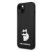 Pouzdro Karl Lagerfeld Liquid Silicone Choupette NFT zadní kryt pro Apple iPhone 14 PLUS Black
