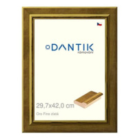 DANTIK rámeček 29,7 × 42, Oro Fino zlatý plexi čiré