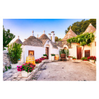 Fotografie Famous Trulli Houses during a Sunny, roman_slavik, 40 × 26.7 cm