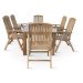 Zahradní nábytek America teak set 1+6