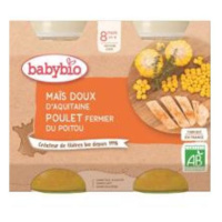 BABYBIO Menu sladká kukuřice s kuřecím masem (2x 200 g)