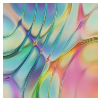 Ilustrace Abstract Striped Swirl Distorted  Waves, oxygen, (40 x 40 cm)