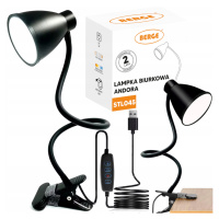 Andora LED stolní lampa s klipem 1xE27 černá