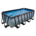 Bazén s filtrací Stone pool Exit Toys ocelová konstrukce 400*200*122 cm šedý od 6 let