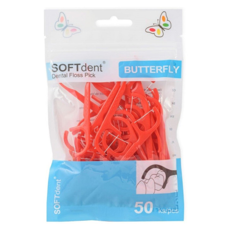 SOFTdent Butterfly dentální párátka s nití 50ks ALFA VITA