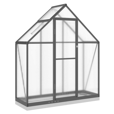 vidaXL Skleník s podkladovým rámem antracitový 169x58x202 cm hliník