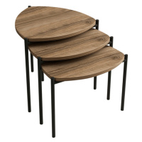 Přístavný stolek LENNY ořech/černá