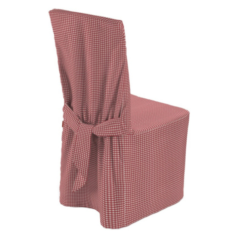 Dekoria Návlek na židli, červeno - bílá jemná kostka, 45 x 94 cm, Quadro, 136-15