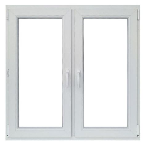 Okno dvoukřídlé 116,5x113,5cm bílá BAUMAX