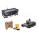 Tank RC plast 33cm T-34/85 na baterie+dobíjecí pack 27MHz se zvukem a světlem v krabici 40x15x19