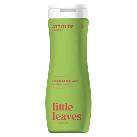 ATTITUDE Dětské tělové mýdlo a šampon Little leaves s vůní melounu a kokosu 473 ml