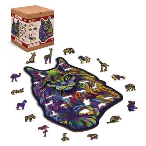 Puzzle dřevěné - Divoká kočka, L 274 dílků (Wooden City)