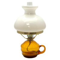 Floriánova huť Petrolejová lampa KLÁRA 34 cm amber