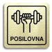 Accept Piktogram "posilovna" (80 × 80 mm) (zlatá tabulka - černý tisk)