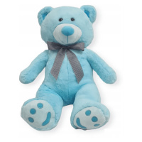 Plyšový medvídek Velký medvídek Měkký Modrý 70 cm Modrý stužkou mřížka