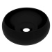 SHUMEE Luxusní kulaté keramické umyvadlo 40 × 15 cm matné černé