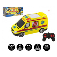 Teddies Auto RC ambulance plast 20cm na dálkové ovládání 27MHz na baterie se světlem v krabici 2