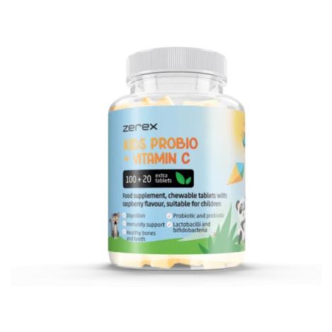 Zerex Kids Probio + Vitamin C - zdravé trávení pro vaše děti 100 + 20 tablet (se sladidlem)