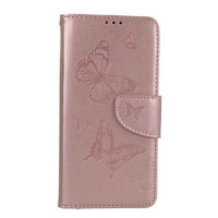 TopQ Pouzdro Xiaomi Redmi Note 12S knížkové Butterfly růžové světlé 111960