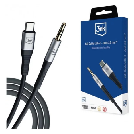 Kabel 3MK AUX Cable USB-C - Jack 3.5 mm 1m