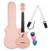 Cascha Carbon Fibre Set Koncertní ukulele Růžová