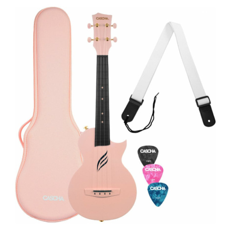 Cascha Carbon Fibre Set Pink Koncertní ukulele