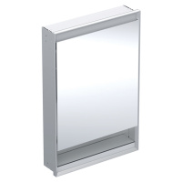 Geberit ONE - Zrcadlová skříňka s LED osvětlením, 600x900x150 mm, panty vpravo, s nikou, vestavn