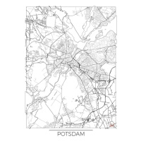 Mapa Potsdam, Hubert Roguski, 30 × 40 cm