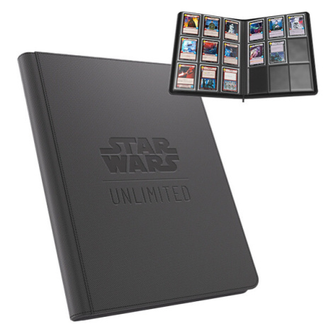 Album na karty Star Wars: Unlimited 9-Pocket na 360 karet se zipem - Black Gamegenic