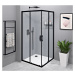 SIGMA SIMPLY BLACK čtvercový sprchový kout 900x900 mm, rohový vstup, čiré sklo GS2190BGS2190B