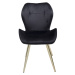 KARE Design Černá čalouněná jídelní židle s područkami Viva