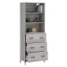 vidaXL Skříň highboard šedá sonoma 69,5 x 34 x 180 cm kompozitní dřevo