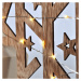 SOLIGHT 1V231 LED vánoční hvězda, přírodní dřevo 2 x AA , teplá bílá